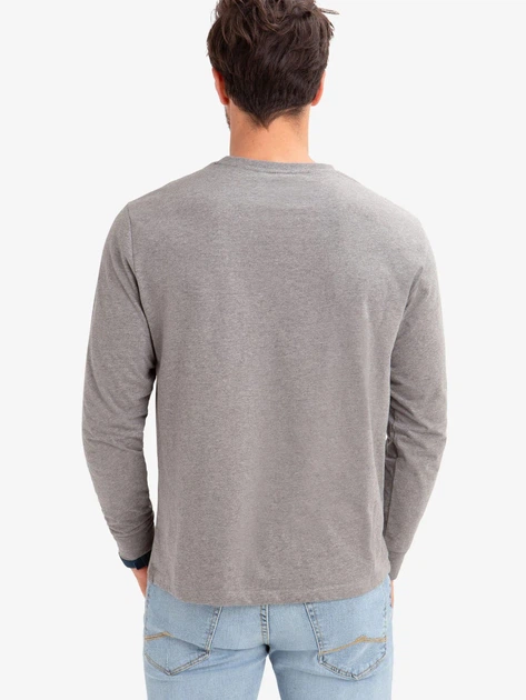 Лонгслив мужской U.S. Polo Assn 114008-0400A(CAMPUS HEATHER GRAY) XL Серый (786660329063) - изображение 2