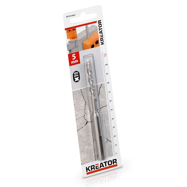 Сверло по бетону Ø 5x110mm SDS plus Kreator (KRT010902) - Фото 1 Сверло по бетону Ø 5x110mm SDS plus Kreator (KRT010902) - изображение 1
