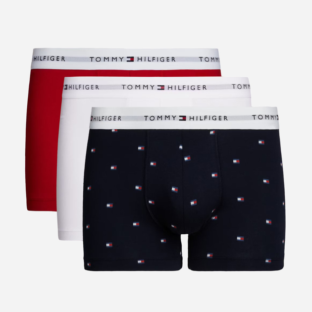 Zestaw majtek boxer męski Tommy Hilfiger UM0UM02768 M 3 szt Czarny/Biały/Czerwony (8720637184929) - obraz 1