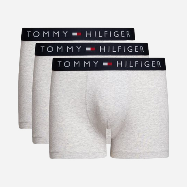 Набір трусів-боксерів чоловічих Tommy Hilfiger UM0UM03400 S 3 шт Сірий (8720637192009) - зображення 1