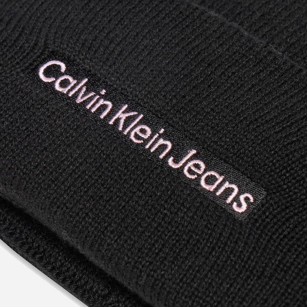 Шапка жіноча Calvin Klein K60K612651-01O One Size Чорна (8720639564965) - зображення 3