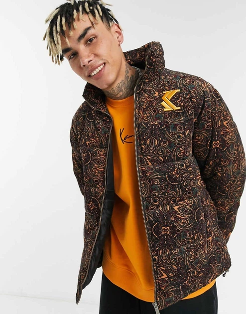 Пуховик Karl Kani Corduroy Paisley Коричневий M 6076424