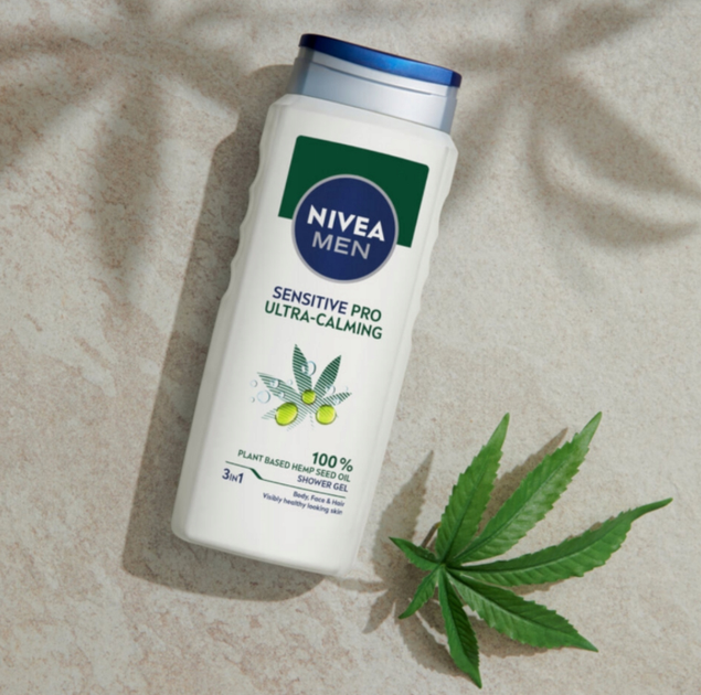 Гель для душу Nivea MEN 500 мл Sensitive PRO ultra-calming - зображення 3