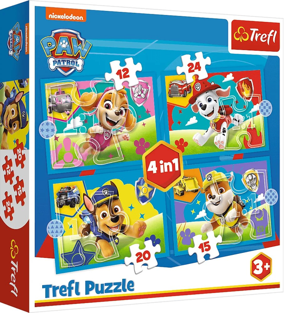 Puzzle Trefl Nickelodeon Psi Patrol 4 w 1 71 element (5900511346282) - obraz 1