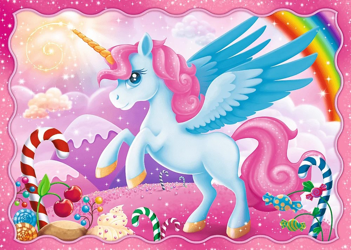 Puzzle Trefl Jednorożce i magia 4 w 1 71 element (5900511343892) - obraz 3