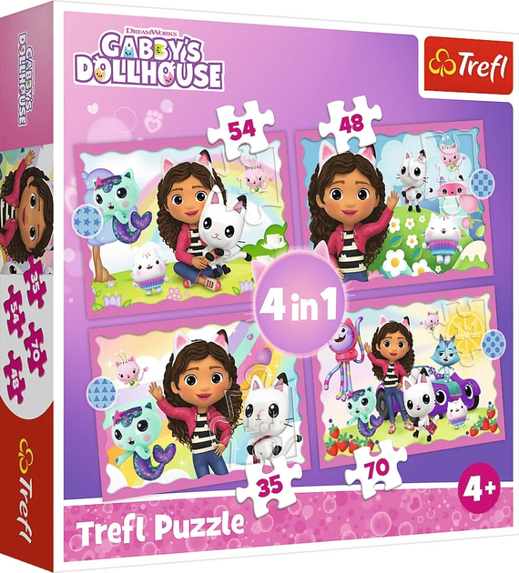 Puzzle Trefl Przygody Gabi 4 w 1 207 elementów (5900511346206) - obraz 1