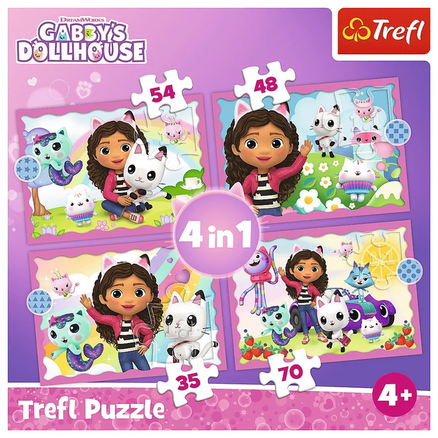Puzzle Trefl Przygody Gabi 4 w 1 207 elementów (5900511346206) - obraz 6