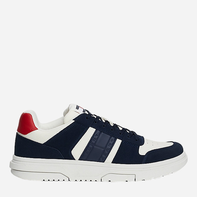 Sneakersy męskie skórzane Tommy Hilfiger EM0EM01457-C1G 43 Granatowe (8720637381090) - obraz 1