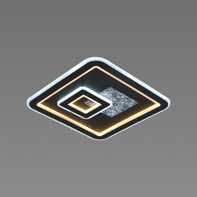 Потолочная LED люстра 120W Interees с квадратными рассеивателями 3000-6000К с пультом черная IP20 V 5310 BK - изображение 2