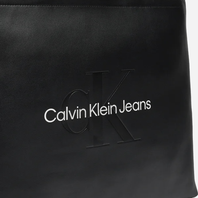 Torba shopper damska duża Calvin Klein K60K612222-01R Czarna (8720639568772) - obraz 4