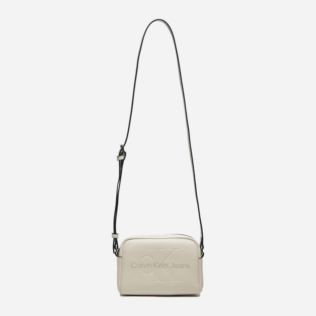 Сумка крос-боді через плече жіноча Calvin Klein K60K612220-01R Екрю (8720639814732) - зображення 3