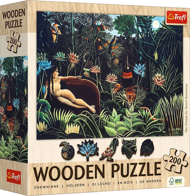 Puzzle drewniane Trefl Sen Henri Rousseau 200 elementów (5900511202533) - obraz 1