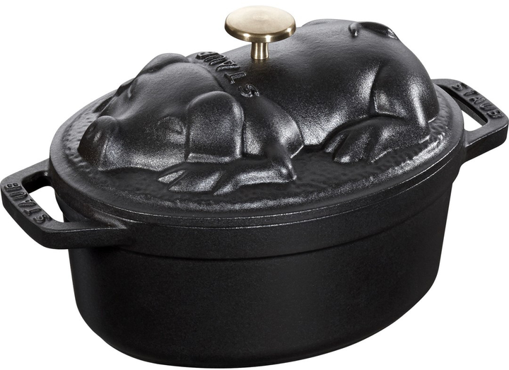 Каструля Staub La Cocotte Свиня Чорна 1 л (3272341217257) - зображення 1