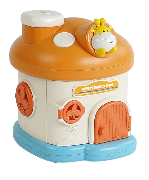 Детский игрушечный сейф копилка с паролем Piggy bank Оранжевый - Фото 1 Детский игрушечный сейф копилка с паролем Piggy bank Оранжевый - изображение 1