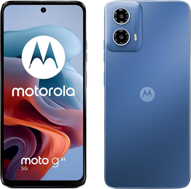 Мобільний телефон Motorola Moto G34 5G 4/128GB Ice Blue (PB0J0024SE) - зображення 2