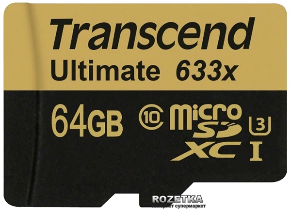 Карта памяти Transcend microSDXC 64GB Class 10 UHS-I U3 Ultimate + SD-adapter (TS64GUSDU3) - Фото 2 Карта памяти Transcend microSDXC 64GB Class 10 UHS-I U3 Ultimate + SD-adapter (TS64GUSDU3) - изображение 2