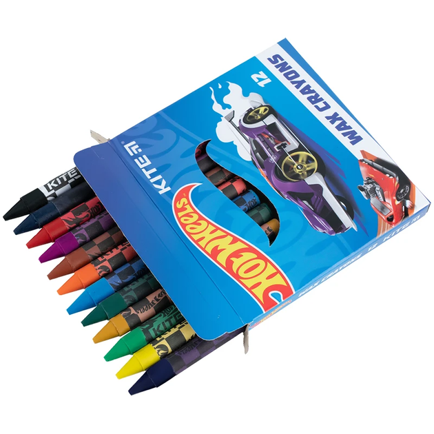 Крейда воскова 12 кольорів Hot Wheels HW24-070 4063276177353 - зображення 2