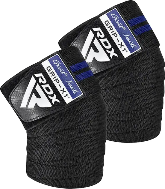 Бинты на колени RDX KR11 Gym Knee Wrap Black/Blue (WAH-KR11BU) – фото ...