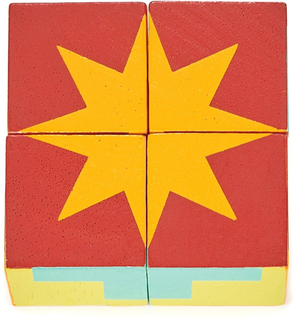 Дерев'яні кубики Mentari Shapes and Colours 4 елементи (0191856071136) - зображення 6