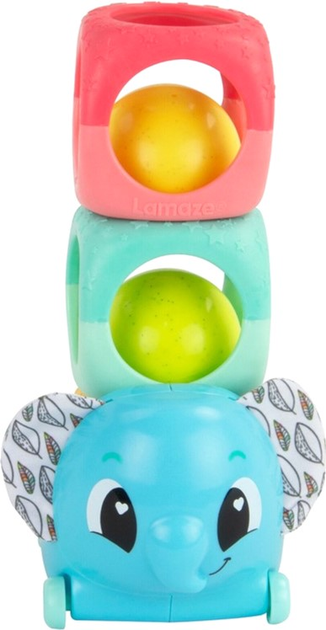 Wieża Sensoryczna Lamaze Klocki + Grzechotka (0796714274645) - obraz 4