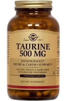 Таурин Taurine Solgar аминокислота 500 мг 100 капсул - изображение 2