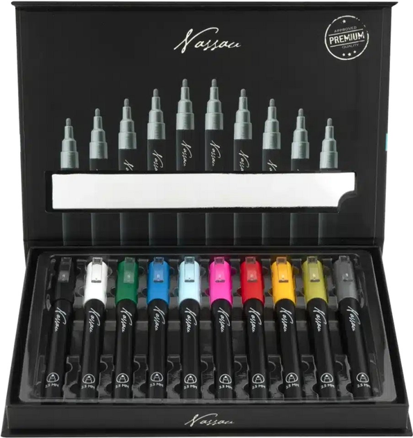 Farby do malowania Nassau Acrylic Marker set 10 szt (8715427119359) - obraz 2