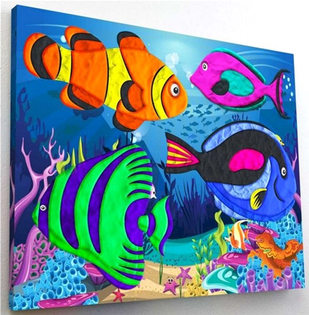 Zestaw do rzeźbienia Splat Planet Clay painting on canvas 30 x 40 cm The Ocean (5060639147014) - obraz 5