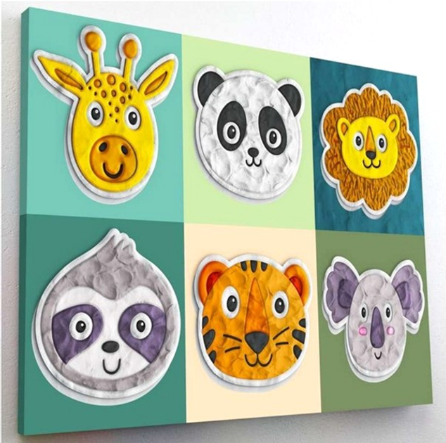Zestaw do rzeźbienia Splat Planet Clay painting on canvas 30 x 40 cm Animals (5060639146963) - obraz 3