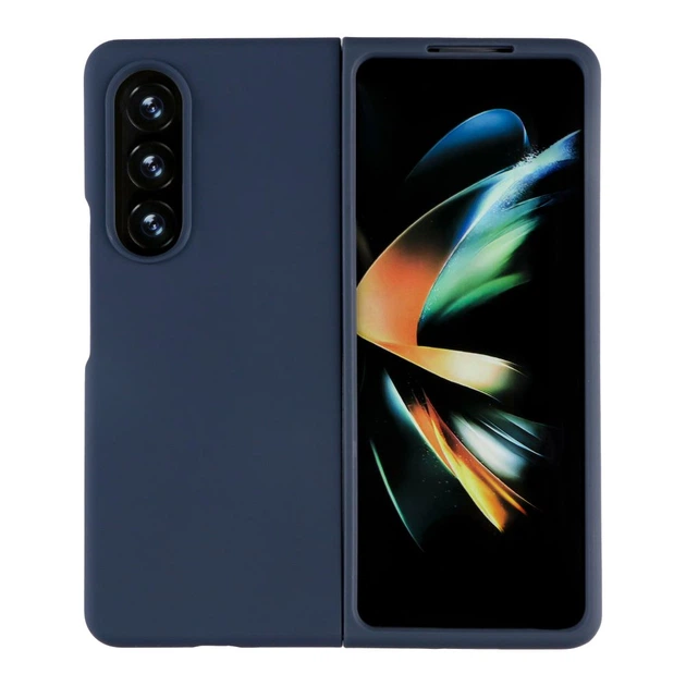 Чохол-накладка Folding Silicone для Samsung Galaxy Fold 4 dark blue - Фото 1 Чохол-накладка Folding Silicone для Samsung Galaxy Fold 4 dark blue - зображення 1