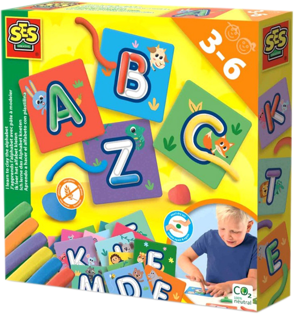 Zagęszczacz do slime Ses Creative Learn the Alphabet with Clay (8710341146412) - obraz 1