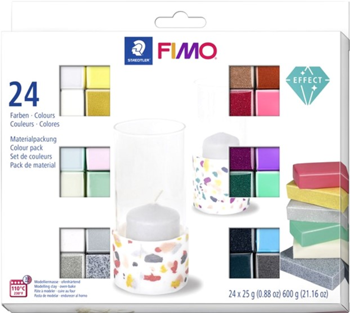 Набір для ліплення Fimo Effect Set 24 кольори (4007817053478) - зображення 1