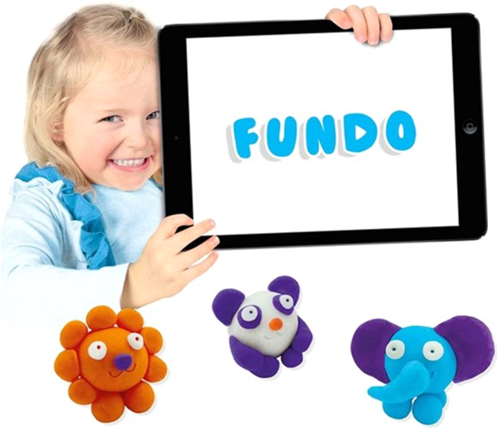 Zestaw do rzeźbienia Ses Creative Dough FunDo Wild animals 3 x 90 g 1 x 40 g (8710341008130) - obraz 4