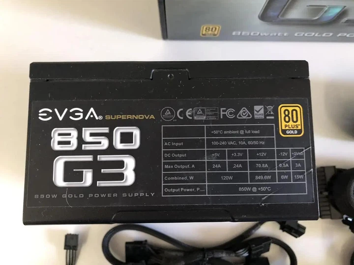 お値引き　POWER栄神　3袋　未開封 Блок живлення EVGA SuperNOVA 850 G3 (220-G3-0850) 850W Gold б/в