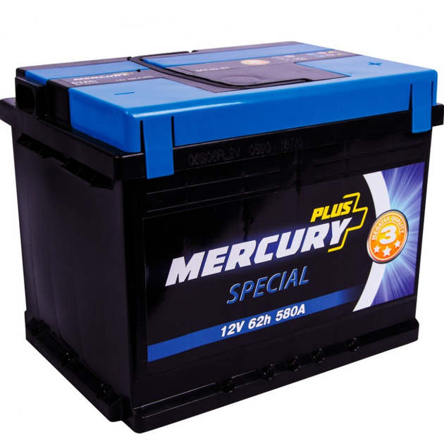 Аккумулятор автомобильный MERCURY battery SPECIAL Plus 62Ah (P47298)[89513] - изображение 1