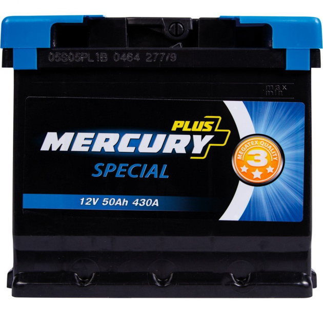 Аккумулятор автомобильный MERCURY battery SPECIAL Plus 50Ah (P47297)[50149] - изображение 2