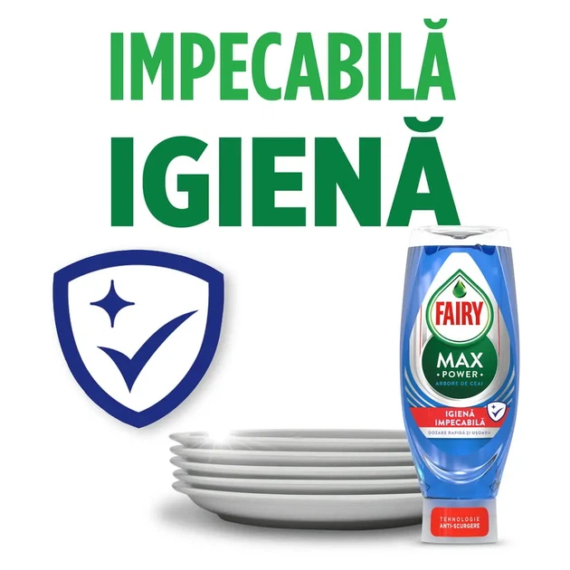 Суперконцентрований засіб 4X для миття посуду FAIRY Max Power ANTIBACTERIAL 450мл - Фото 4 Суперконцентрований засіб 4X для миття посуду FAIRY Max Power ANTIBACTERIAL 450мл - зображення 4