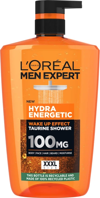 Мужской гель L'oréal Men Expert Hydra Energetic Wake up Shower Gel 1L - Фото 1 Мужской гель L'oréal Men Expert Hydra Energetic Wake up Shower Gel 1L - изображение 1