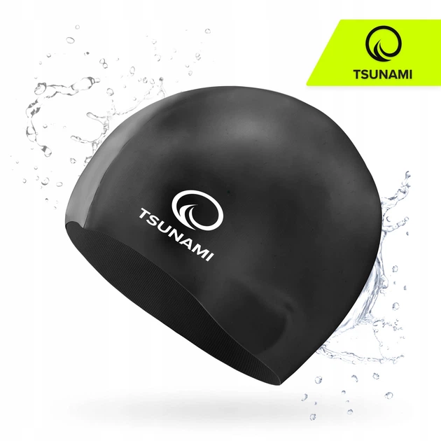 Детская шапочка для плавания TSUNAMI Kids Black (P-5905973401791) (JDT-0845416) - изображение 4