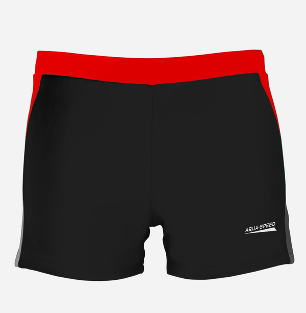 Плавки-боксеры Aqua Speed DARIO для мужчин черный/красный/серый size XL/52 - Фото 1 Плавки-боксеры Aqua Speed DARIO для мужчин черный/красный/серый size XL/52 - изображение 1