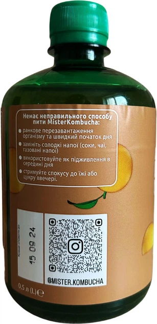 Упаковка безалкогольного напитка Mister Kombucha Апельсин 0.5 л х 4 шт (4820178065900) - Фото 4 Упаковка безалкогольного напитка Mister Kombucha Апельсин 0.5 л х 4 шт (4820178065900) - изображение 4