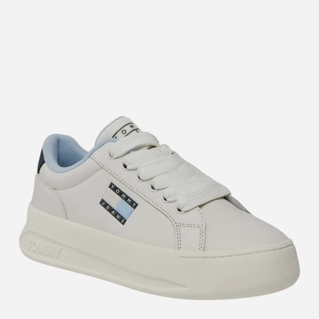 Sneakersy damskie skórzane Tommy Hilfiger EN0EN02668-YBL 38 Beżowe (8720637378199) - obraz 2