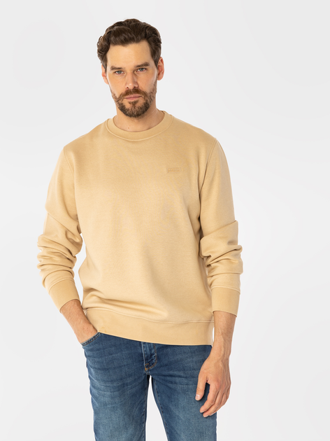 Bluza męska bez kaptura oversize Lee Cooper Buck 5518 L Beżowa (5905991710691) - obraz 1