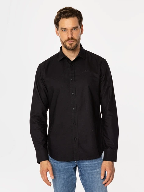 Сорочка бавовняна чоловіча Lee Cooper Liam Oxford M Чорна (5905991709237/5905991750611) - зображення 3