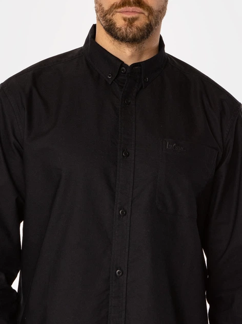 Koszula męska bawełniana Lee Cooper Lloyd Oxford L Czarna (5905991709558) - obraz 4