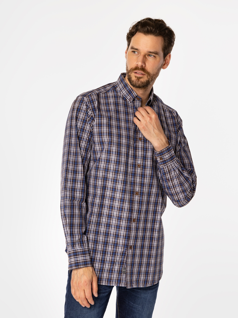 Koszula męska bawełniana Lee Cooper NewTenby 33Kz XL Brązowa (5905991708407) - obraz 3