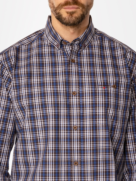 Сорочка бавовняна чоловіча Lee Cooper NewTenby 33Kz 2XL Коричнева (5905991708414) - зображення 4