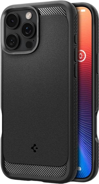 Etui Spigen Rugged Armor MagFit dla Apple iPhone 16 Pro Matte Black (8809971230278) - obraz 1