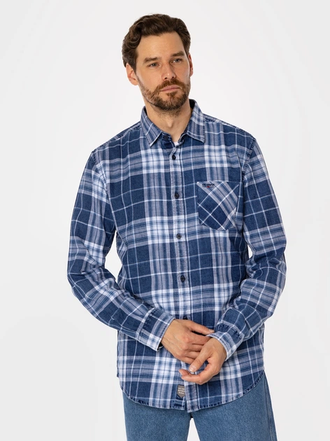 Сорочка бавовняна чоловіча Lee Cooper Scott 5735 2XL Синя (5905991707691) - зображення 3