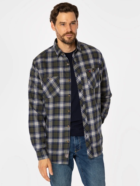 Сорочка бавовняна чоловіча Lee Cooper Wesley 9334 XL Хакі (5905991712589) - зображення 3