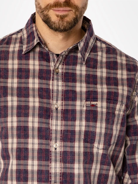 Koszula męska bawełniana Lee Cooper Will 9305 2XL Fioletowy (5905991713012) - obraz 5
